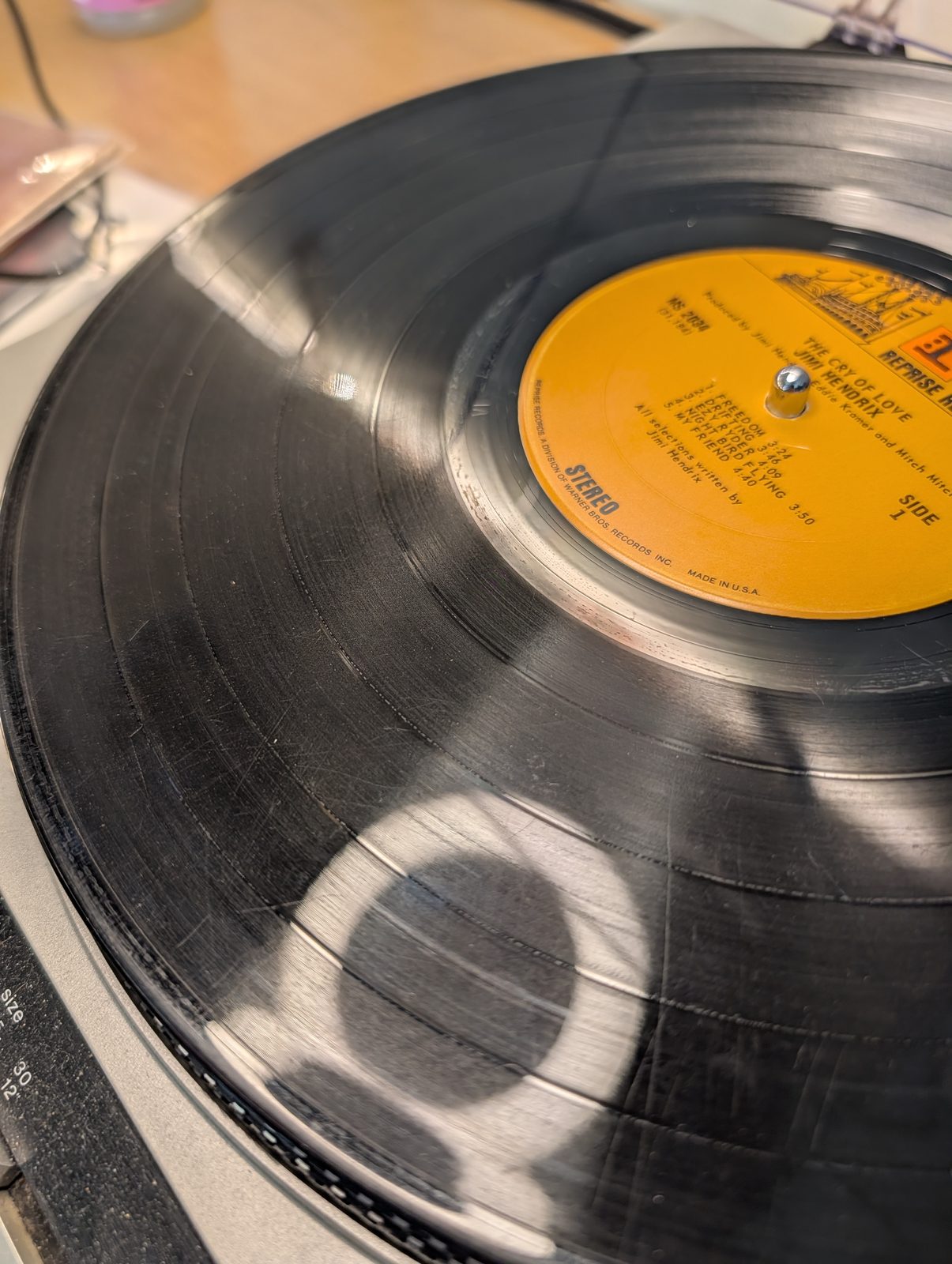 VG record — Jimi Hendrix The Cry of Love, original Reprise pressing, visible surface marks